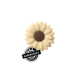 Siliconen kraal bloem margriet creme 20 mm