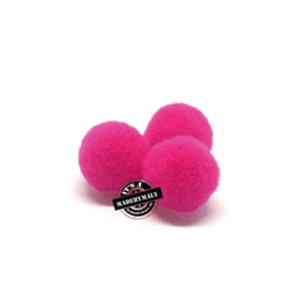 pompom fuchsiaroze * 10 mm - per 10 stuks