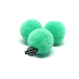 pompom mint * 15 mm - per 10 stuks