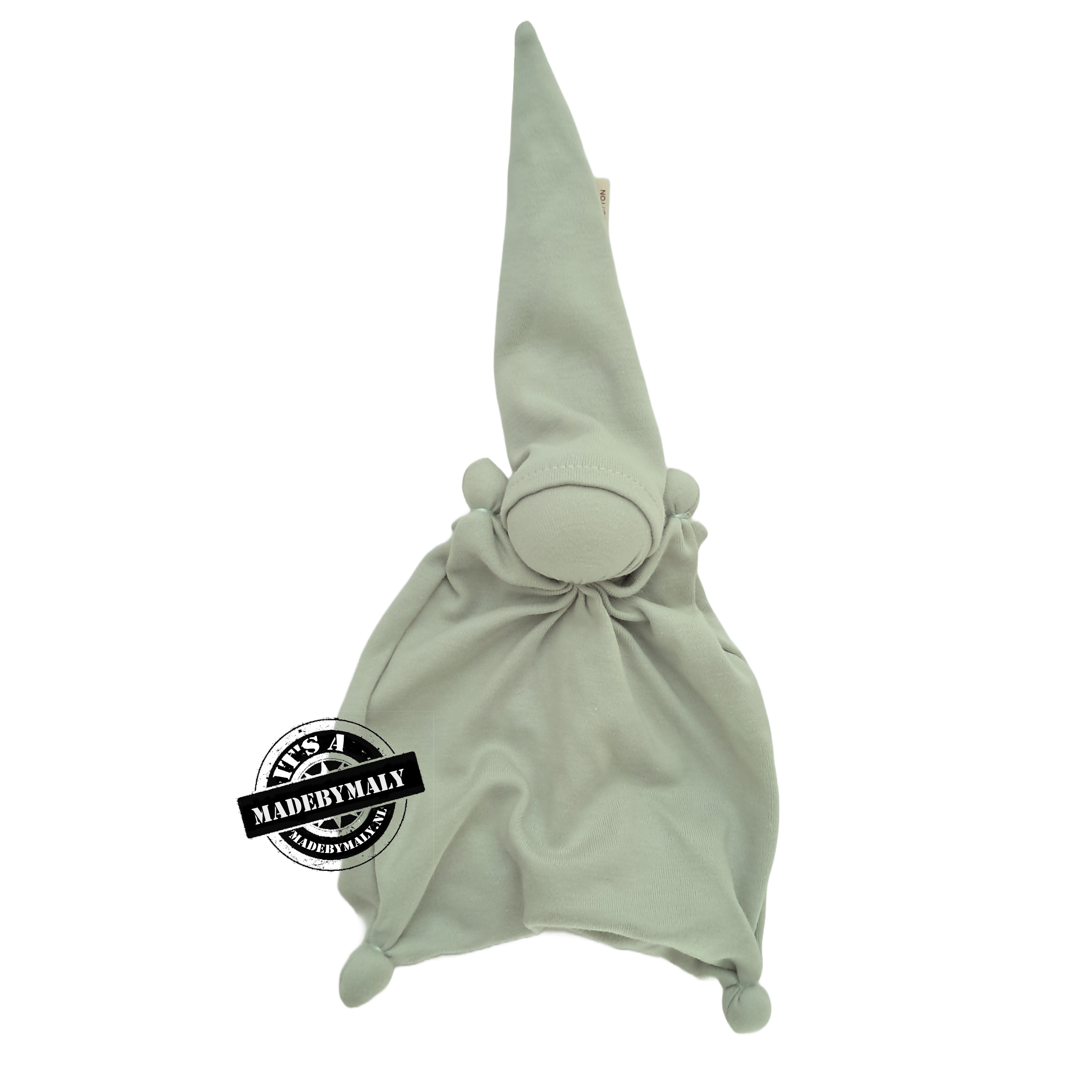 Sussekind Dotje knuffelpopje zachtgroen (100% katoen zacht tricot).
