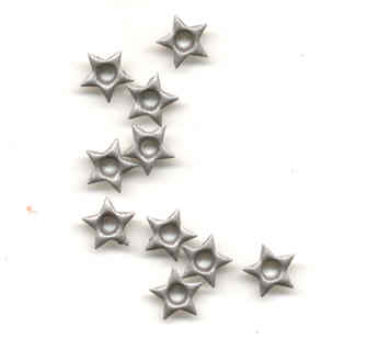 10 ster eyelets zilver