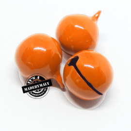 Gesloten belletje 13 mm. oranje - per stuk