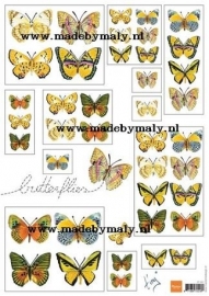 Knipvel vlinders geel - Marianne Design * IT551