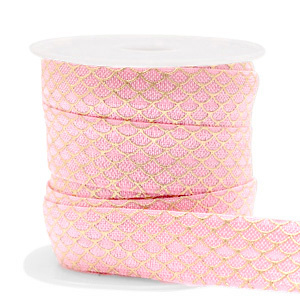 Elastisch lint,  roze-goud zeemeermin