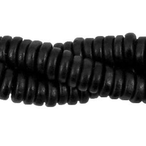 Keramiek disc kraal 6 mm zwart
