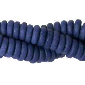 Keramiek disc kraal 6 mm blauw