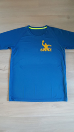 T-shirt mesh blauw SWNZ