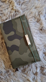Bijbelhoes Tafelzeil Camouflage Woodland voor de JB Schoolbijbel