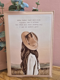 Zij Lacht Bijbel NBV21: Bijbelhoes Vegan Leather Zacht Peach incl. Art by Claudia