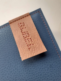 Bijbelhoes Vegan Leather Middenblauw