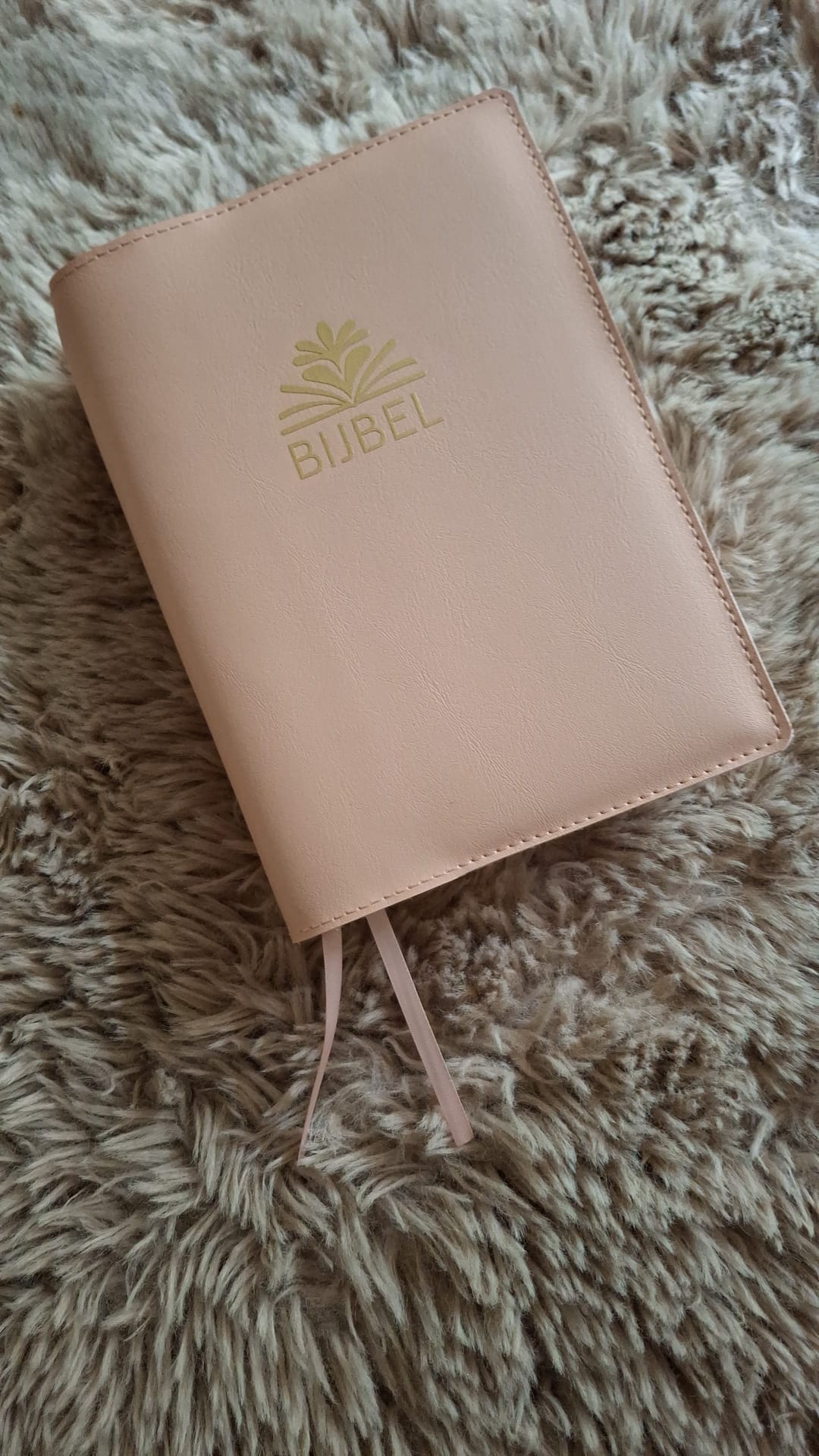 Bijbelhoes Vegan Leather Zacht Peach