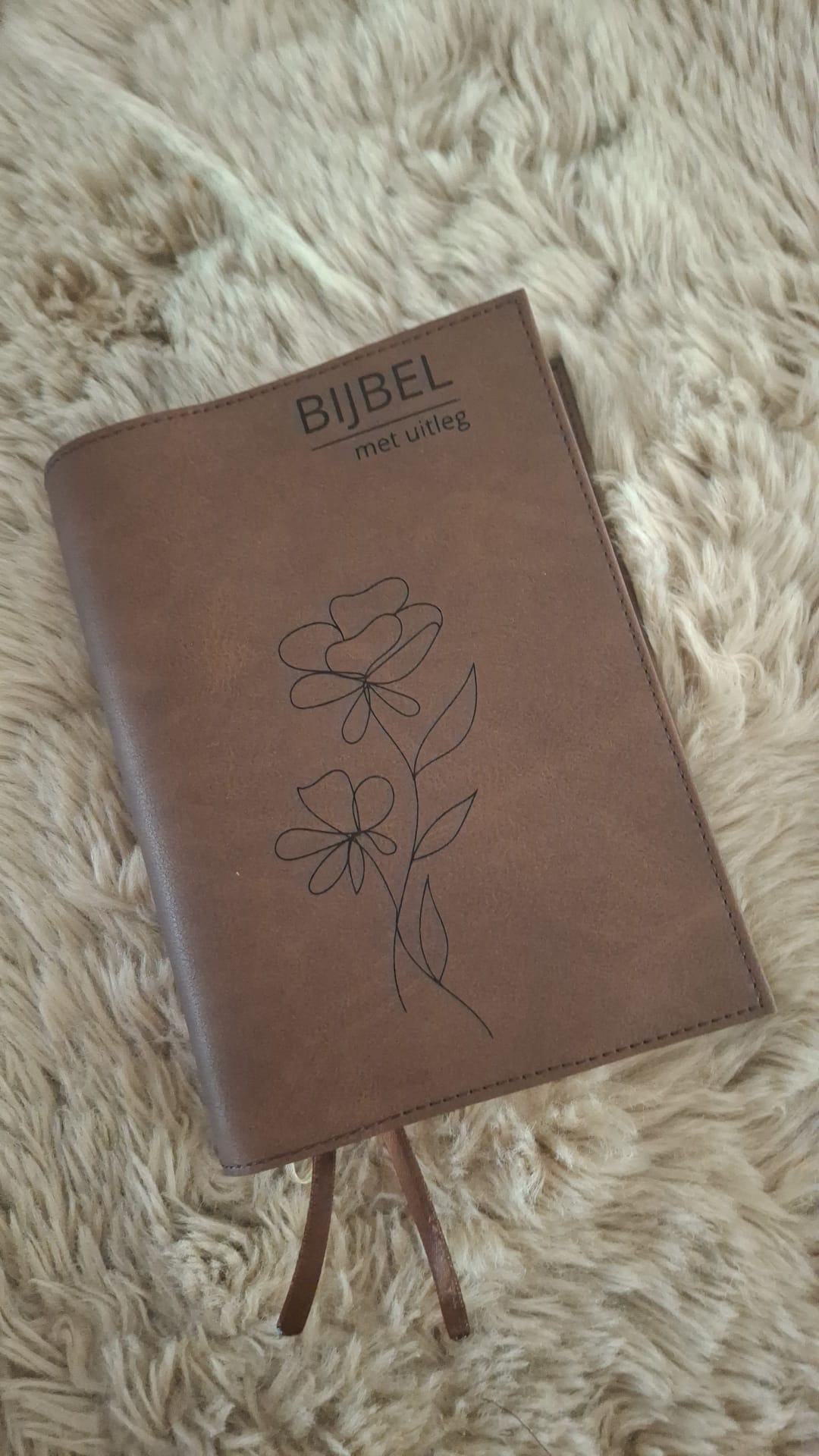 BMU 20,8: Bijbelhoes Vegan Leather Mocca incl. gravure