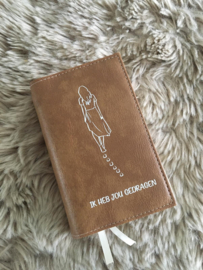 HSV met Psalmen 15,6: Bijbelhoes Vegan Leather Cognac incl. opdruk