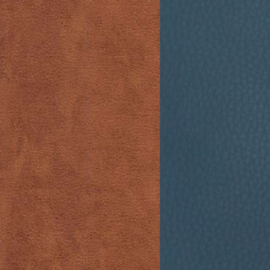 Bijbelhoes vegan leather congac icm met blauw