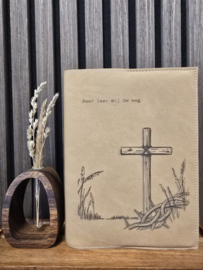 BMU 20,8: Bijbelhoes Vegan Leather Sand  incl. gravure Art by Claudia