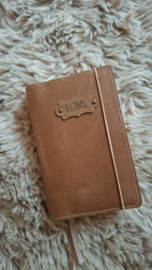 GBS schoolbijbel Vintage leer met elastiek en bijbel label