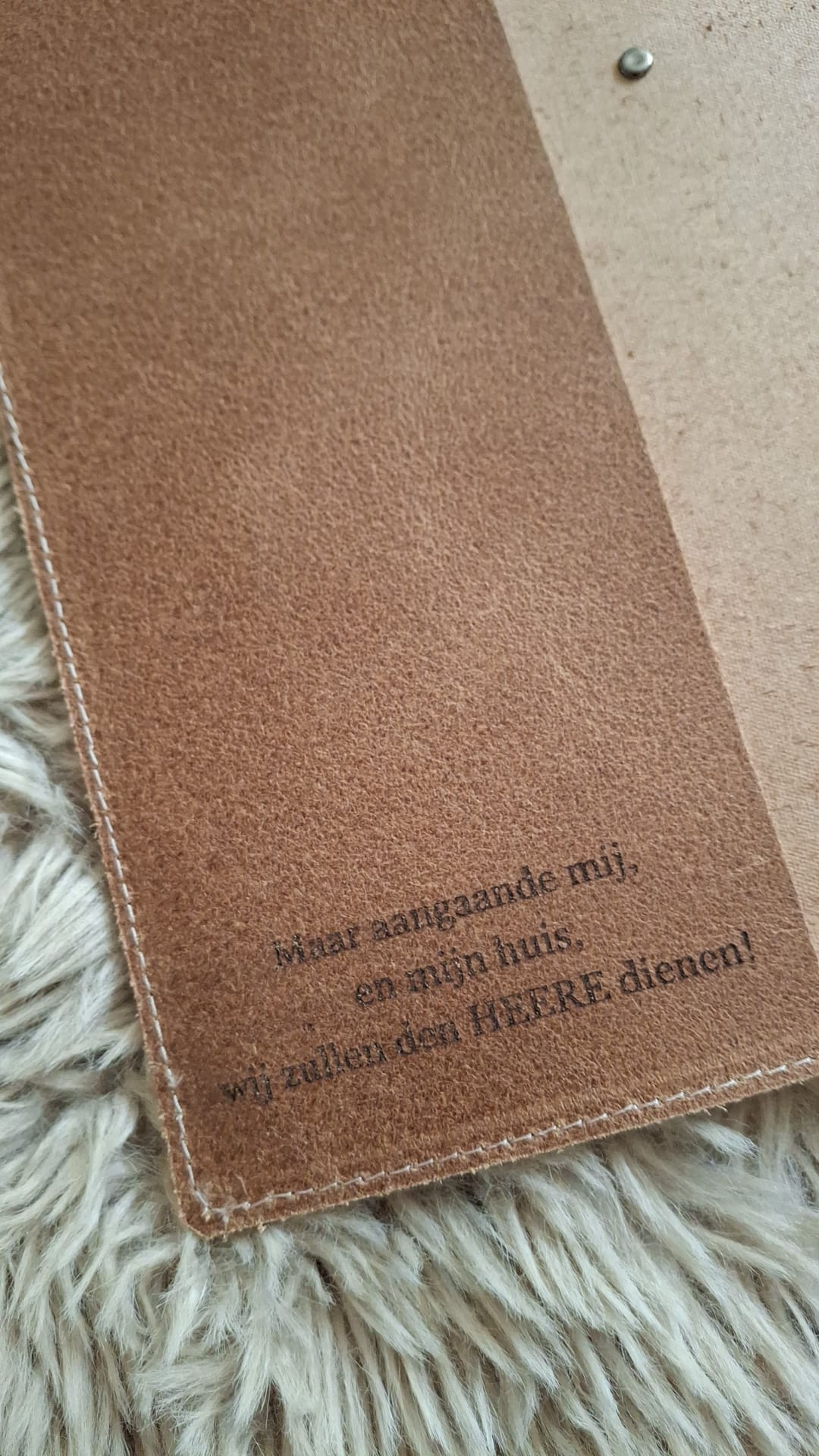 Bijbel SV met schrijfruimte:  Bijbelhoes vintage leer bruin