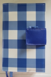 Bijbelhoes Tafelzeil Ruit Blauw