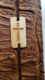 Bruine kunstleren bijbelhoes  (incl.  bruin Caiman Sable )