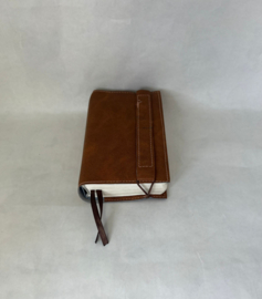 Luxe Bijbelhoes Vegan Leather inclusief leren elastiek (in verschillende kleuren te bestellen)