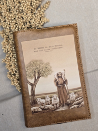 HSV met Psalmen 15,6:  Bijbelhoes Vegan Leather Cedar incl. plaat Art by Claudia