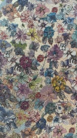 Bijbelhoes Leer Bloemen