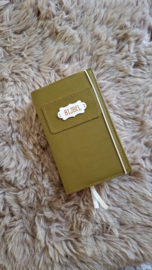 Bijbelhoes Vegan Leather licht olijf voor de JB Schoolbijbel