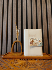 HSV met Psalmen 15,6: Bijbelhoes Vegan Leather Sand incl, opdruk