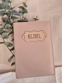 BMU 20,8: Bijbelhoes leer Zacht Peach  incl. luxe label