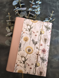 BMU 20,8: Bijbelhoes kunstleer vintage paardenbloem incl. peach rug