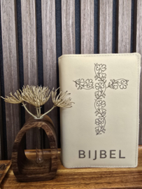 Bijbelhoes leer beige