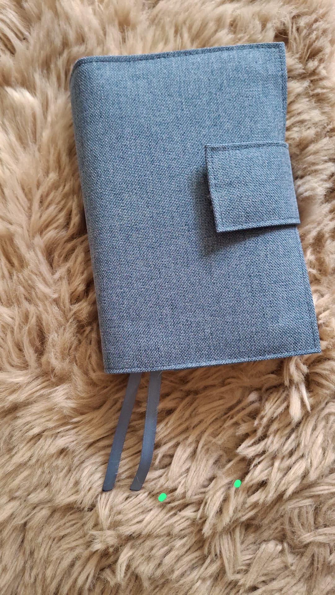 HSV met Psalmen 15,6:Bijbelhoes canvas Ocean Blue