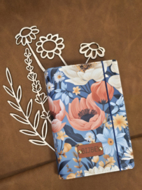 Bijbelhoes kunstleer bloemprint romantische bloemen voor de GBS schoolbijbel