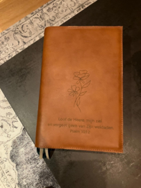 Bijbelhoes leer Cognac