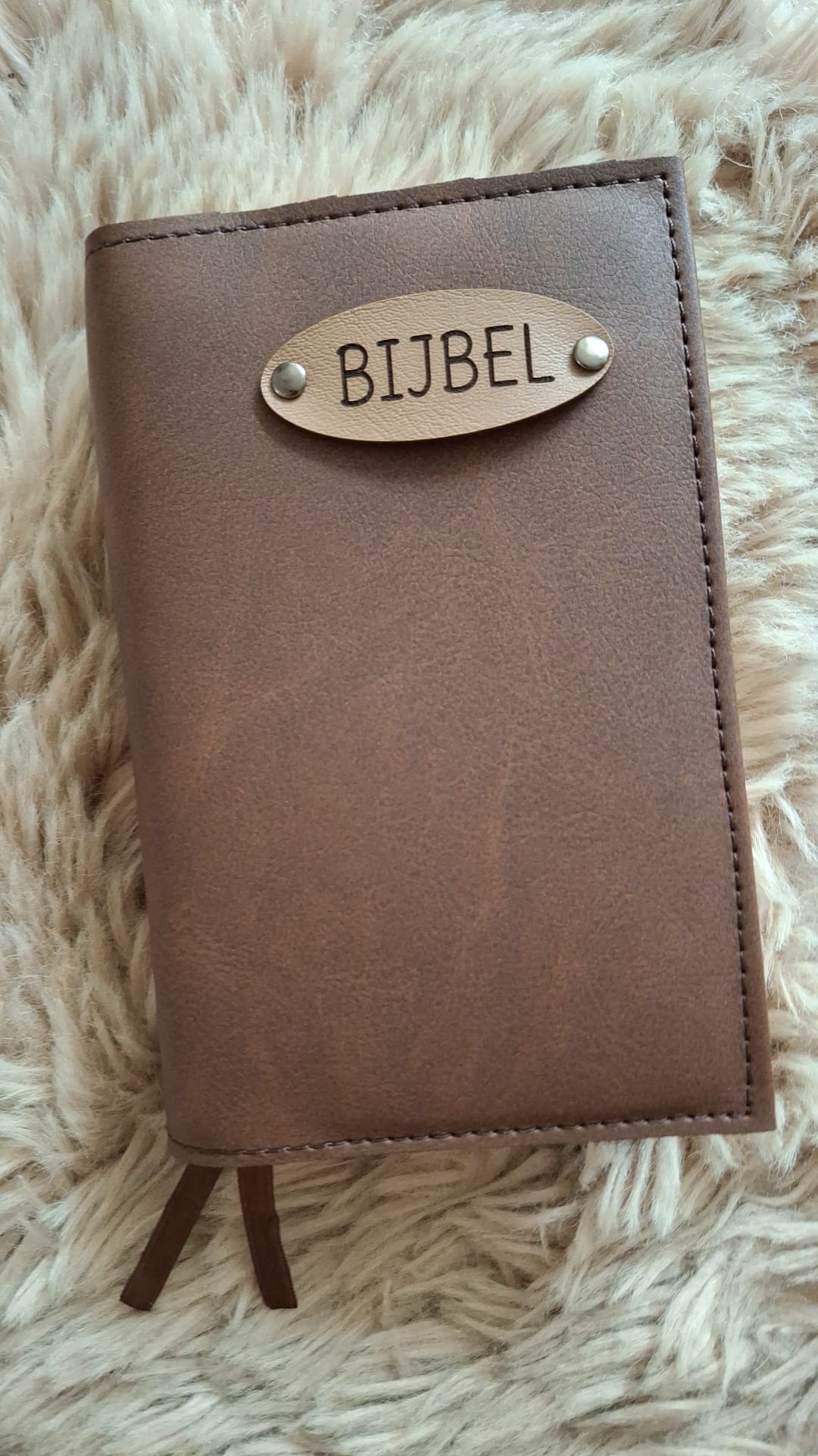 HSV met Psalmen 15,6: Bijbelhoes Vegan Leather Mocca