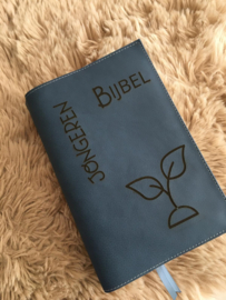 HSV jongerenbijbel: Bijbelhoes Vegan Leather Middenblauw