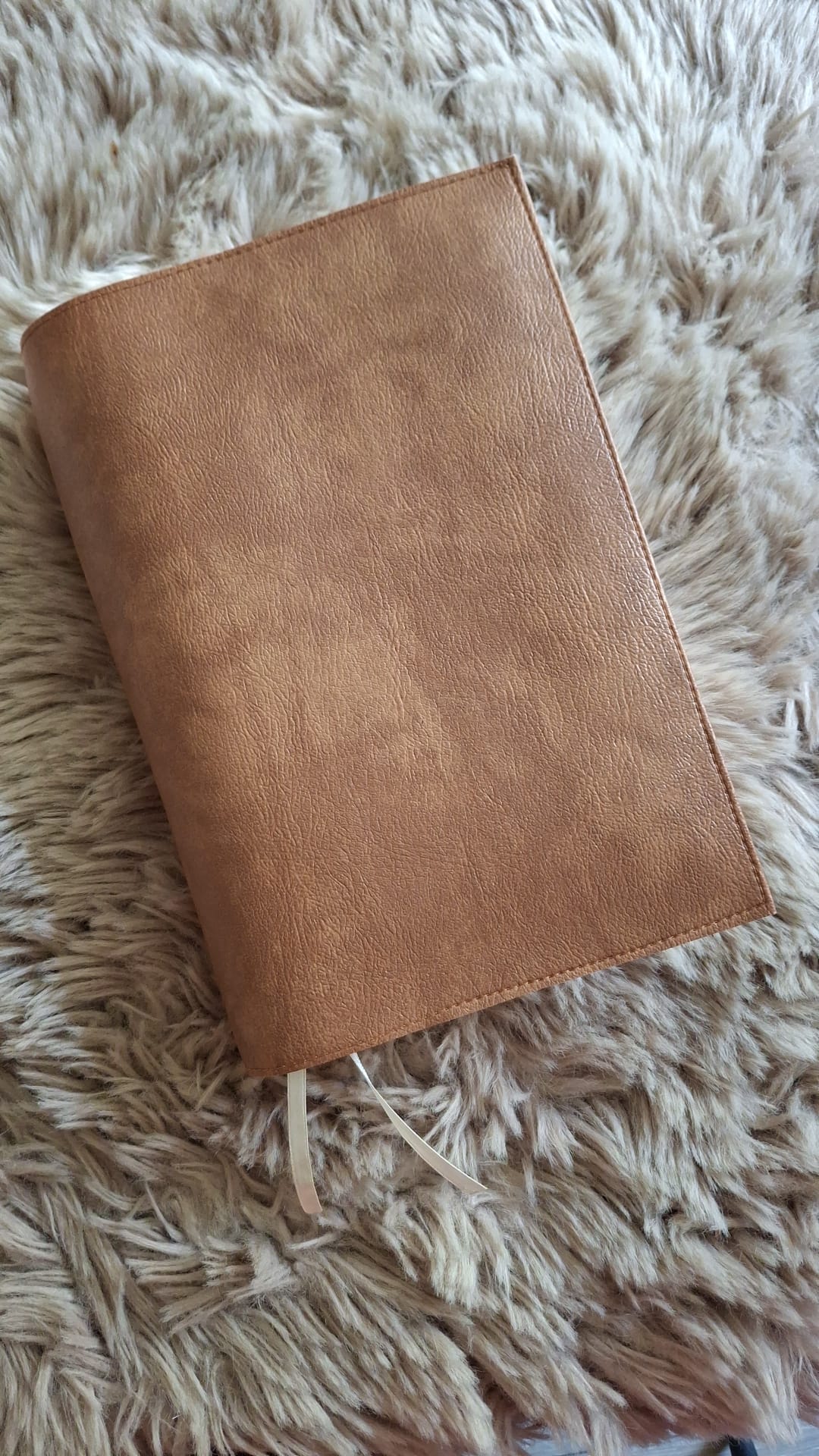 NBV studiebijbel: Bijbelhoes Vegan Leather Cognac