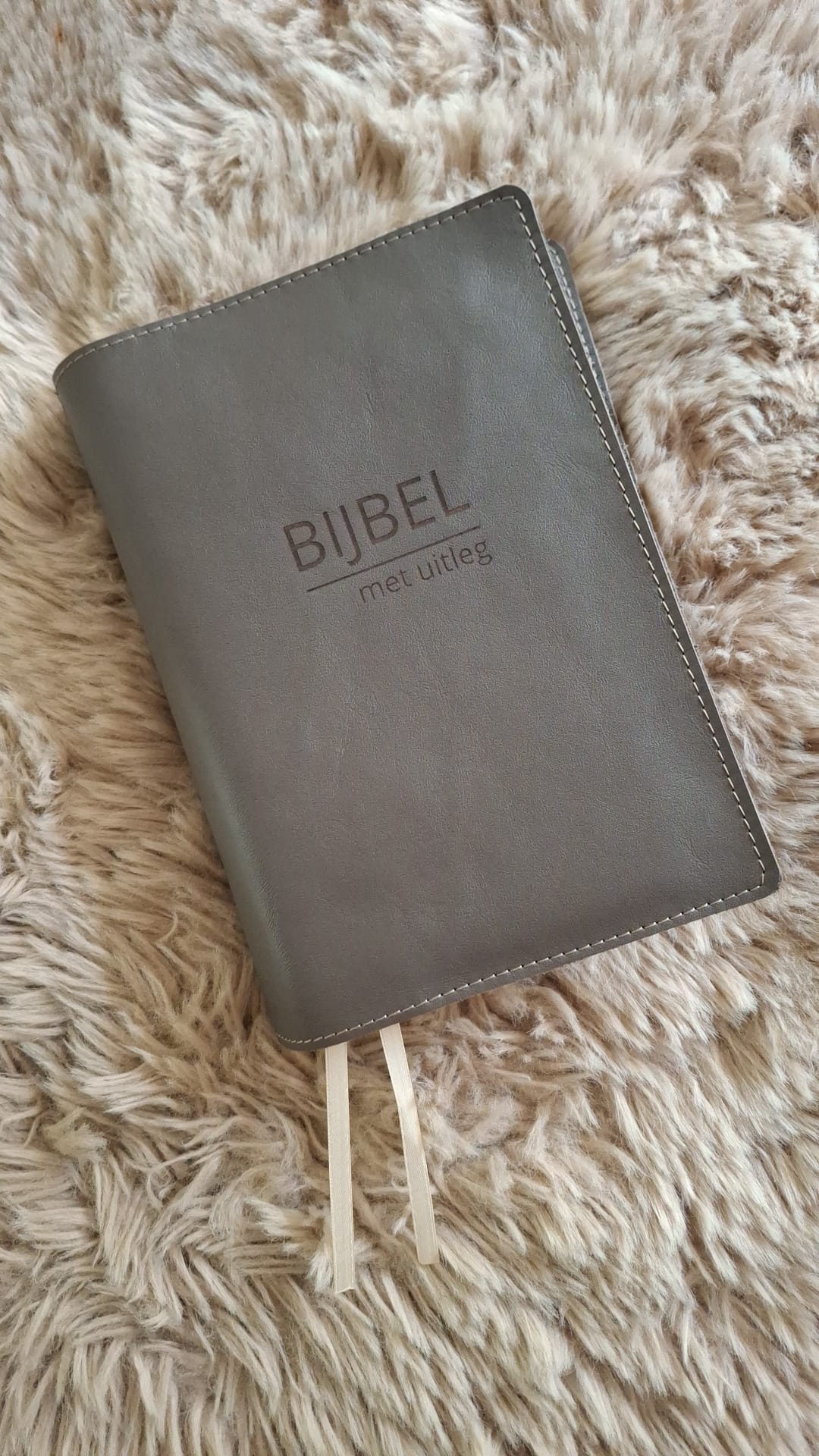 BMU 20,8: Bijbelhoes leer Grijs incl. gravure