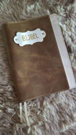 NBV 21standaard:  Bijbelhoes vintage leer bruin