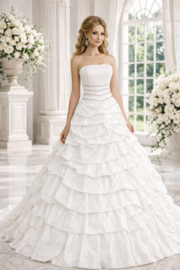 Prinsessen trouwjurk wit corset maat 36 38 40