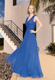 trouwjurk grote maten royalblauw maat 52 t/m 58