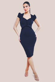 marineblauwe cocktailjurk maat 34/36