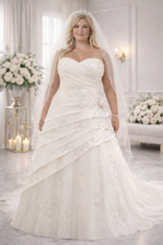 Prinsessen trouwjurk grote maten 52 54 56