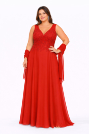 grote maat galajurk rood maat 46, 48. 50