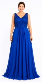 royalblauwe galajurk grote maat 50, 52, 54