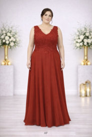 plus size galajurk rood maat 44, 46, 48