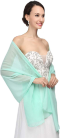 stola mintgroen - stola chiffon