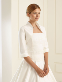 Bianco Evento E55T bolero taffeta maat 36 t/m 52