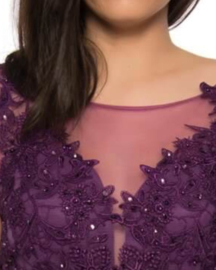 Grote maten galajurk paars maat 44 46 48 50