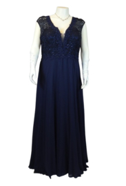 plus size galajurk marineblauw 54 t/m 58